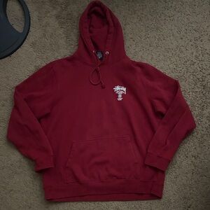 Stussy Men's Red World Tour hoodie